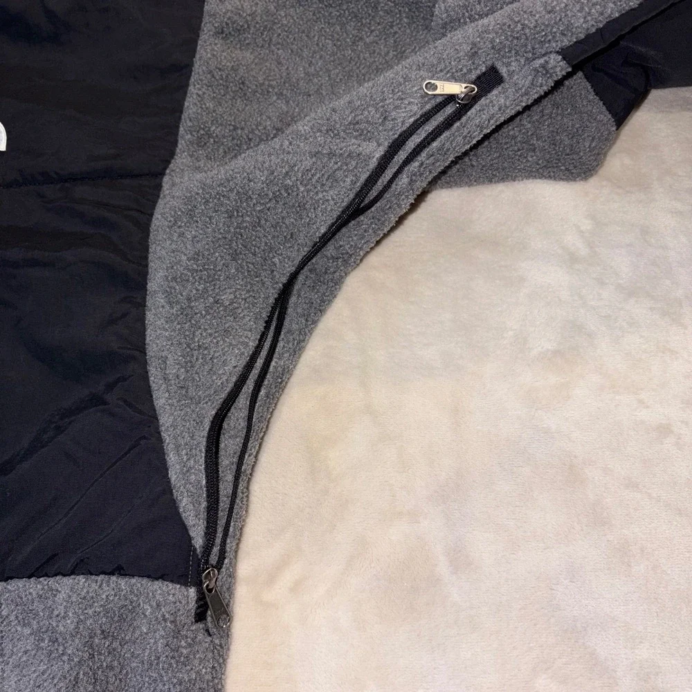 The North Face Denali Fleece Jacket Mens XL Gray Black Full Zip Denali 1